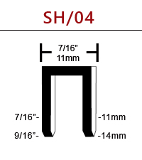 RAPTOR® SH/04 Composite 16 Gauge Staples